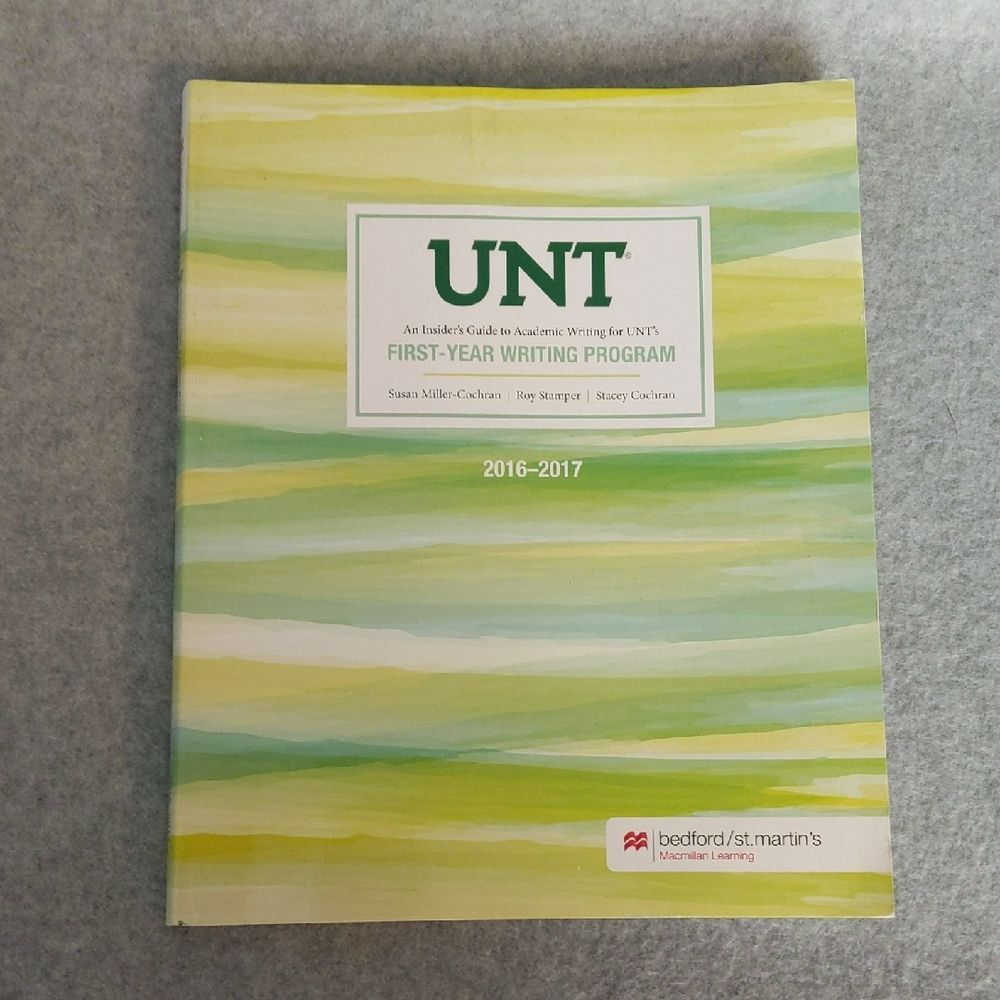 UNT First Year Writing Program 2016-2017 Paperback Textbook